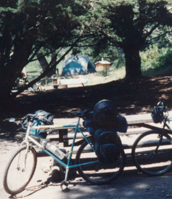 Bike Loaded for Camping