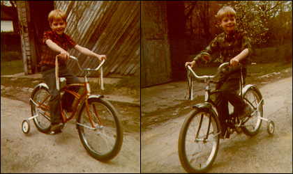 Boys on Schwinns. Boys on Schwinns.