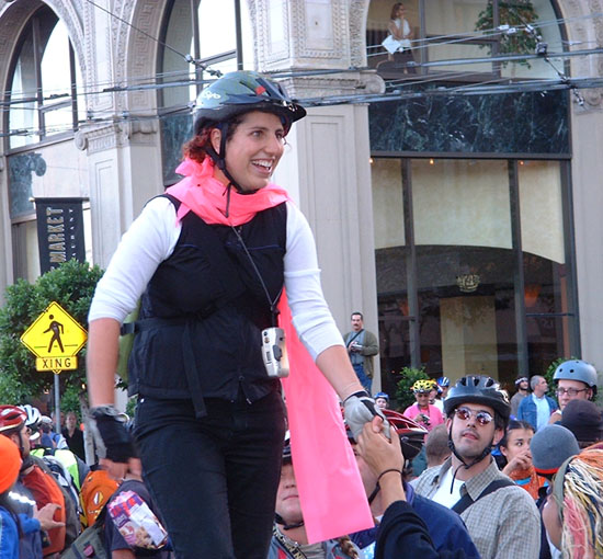 Ascended above the cars.