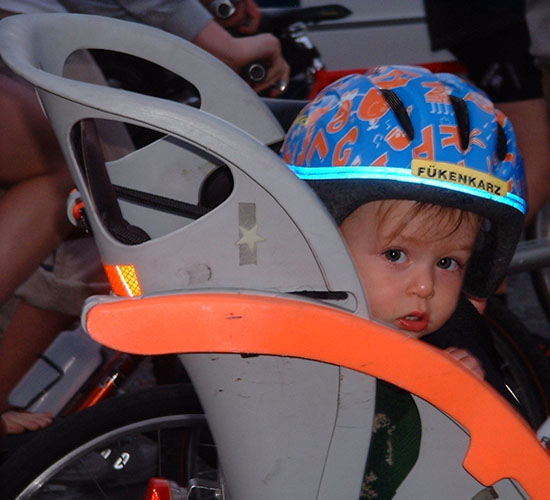 Lillian enjoys the ride.