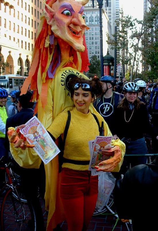 Mona with her 10th Anniversary handbills.