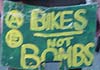 Bikes Not Bombs Sign in Atlanta