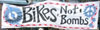 Bikes Not Bombs banner in Vancouver