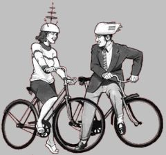 Bikers In Goofy Helmets