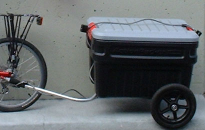 BicycleR Evolution Shopper trailer, locked.